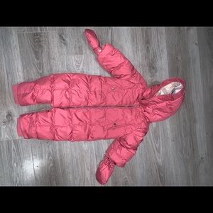 Pink Burberry Baby Snow Suit